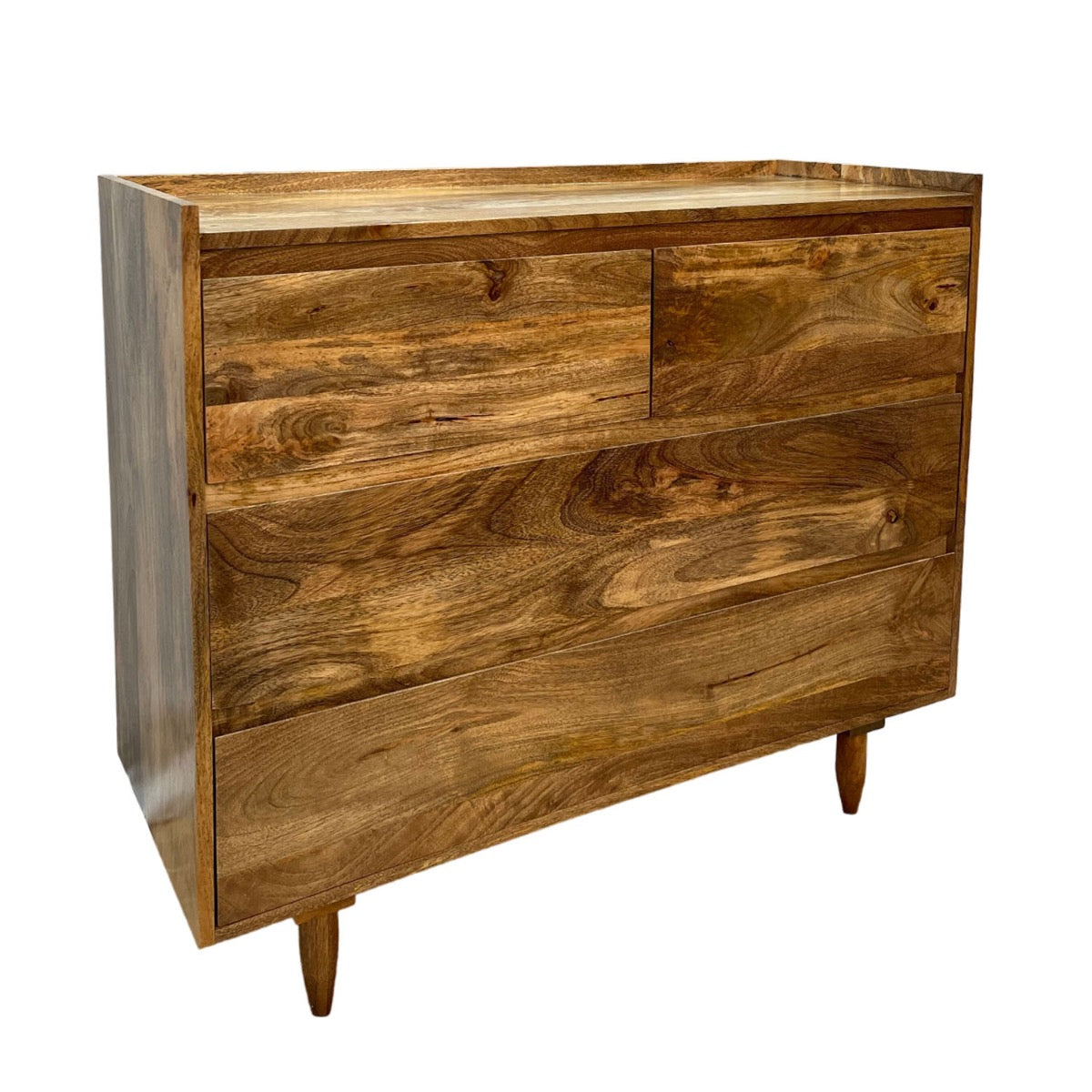 Scandi Mango Wood 4 Drawer Chest, 100cm