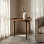 Scandi Mango Wood Sofa End Table