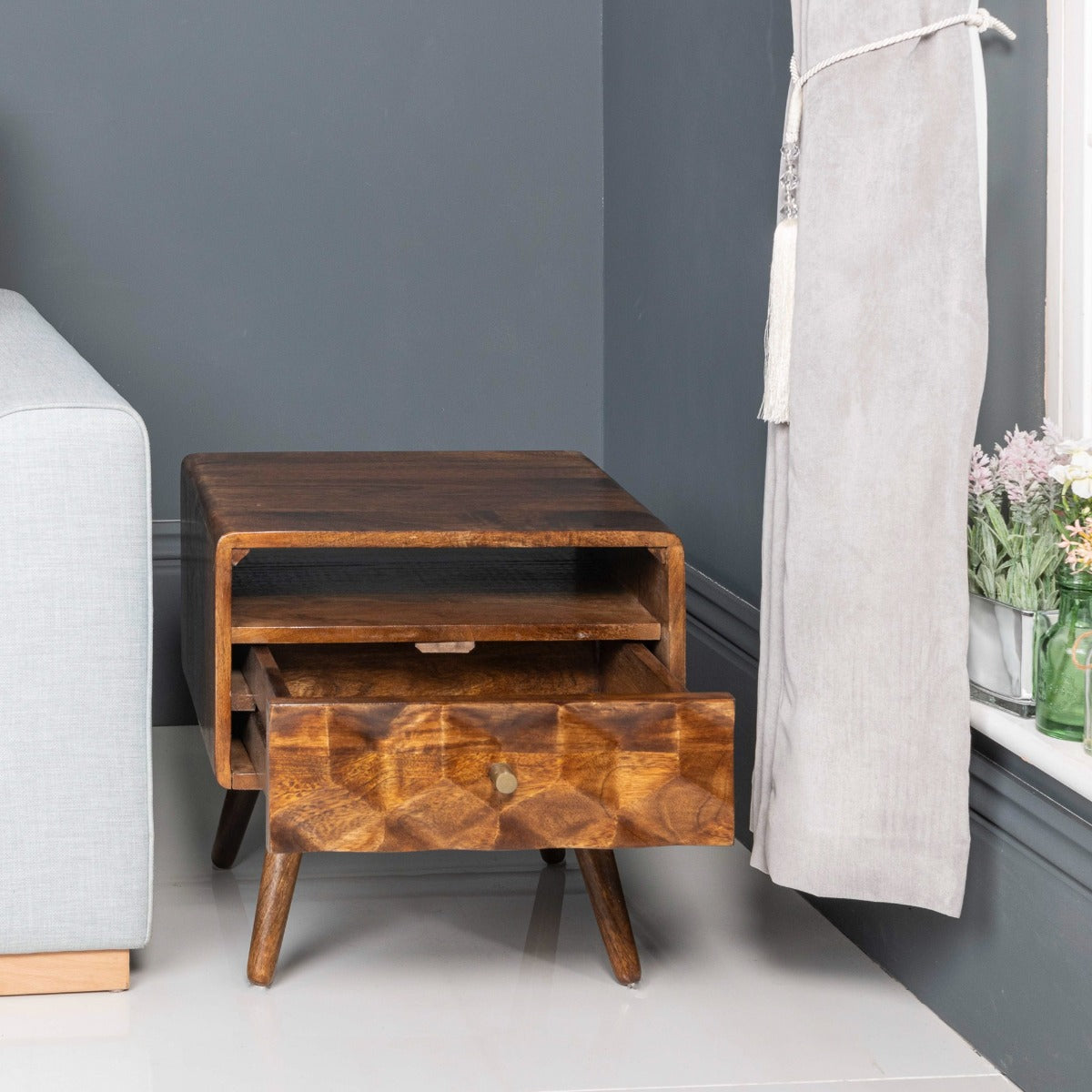 Geo Mango Side Table