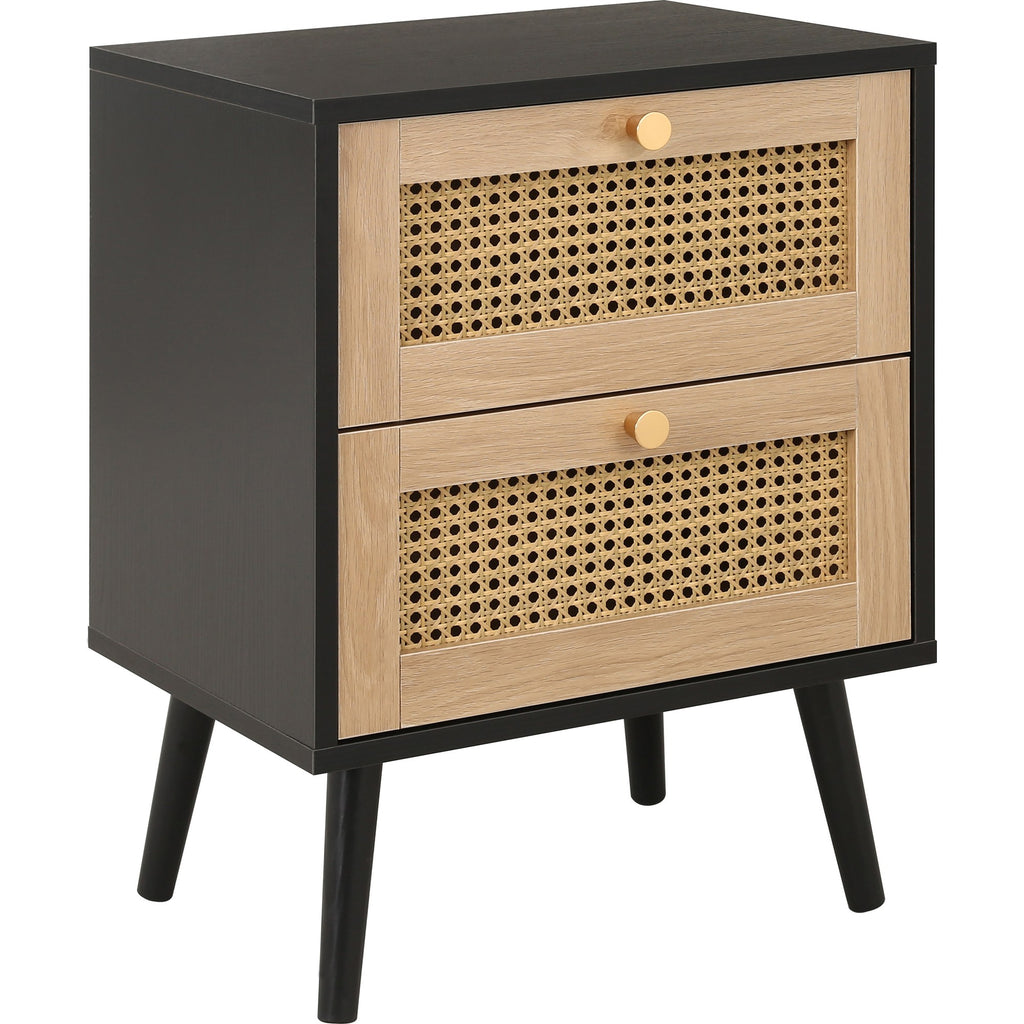 Croxley 2 Drawer Rattan Bedside