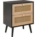 Croxley 2 Drawer Rattan Bedside