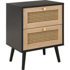 Croxley 2 Drawer Rattan Bedside