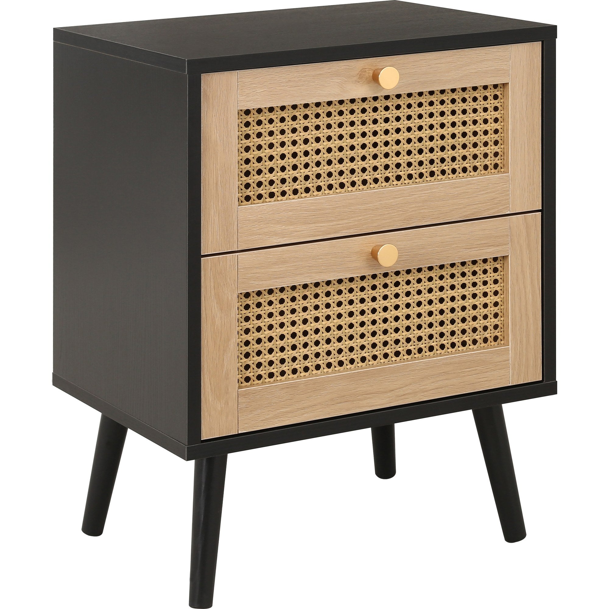 Croxley 2 Drawer Rattan Bedside