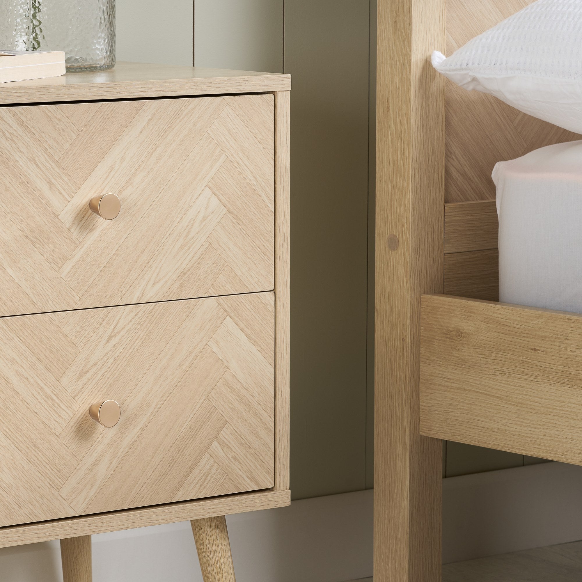 Herringford 2 Drawer Bedside