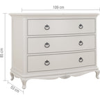 Etienne 3 Drawer Low Chest
