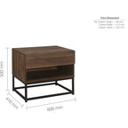 Houston 1 Drawer Bedside
