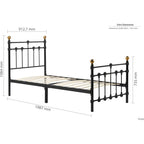 90cm Atlas Bed Black