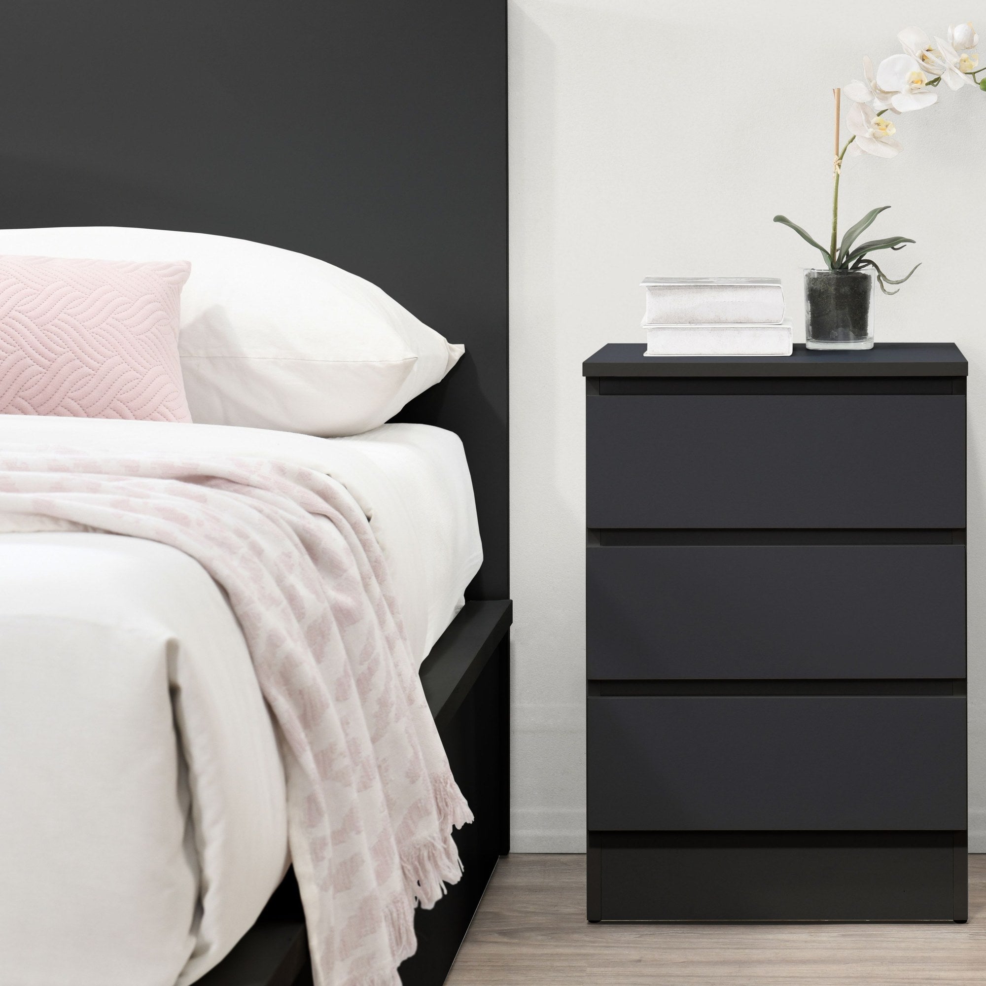 Oslo 3 Drawer Bedside