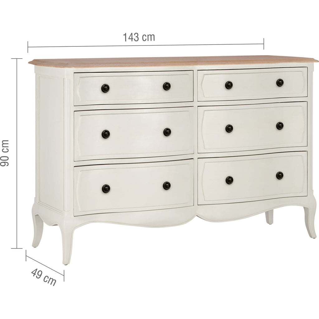 Amelie 6 Drawer Wide Chest