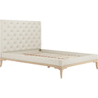 Toulon Low End Double Bed - Cream
