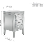 Valencia 3 Drawer Bedside