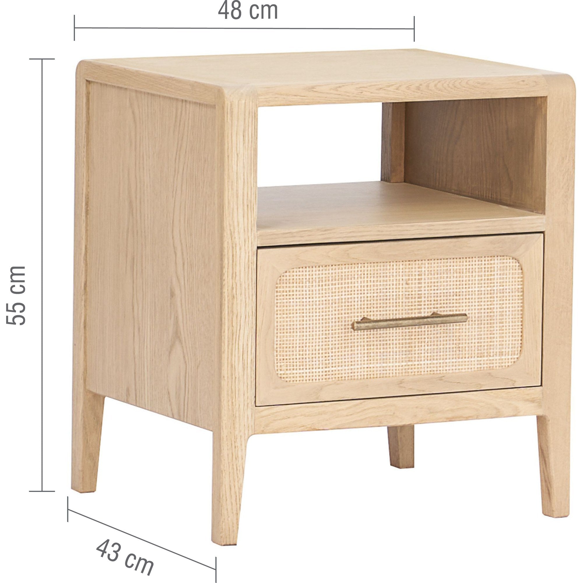 Casera 1 Drawer Bedside