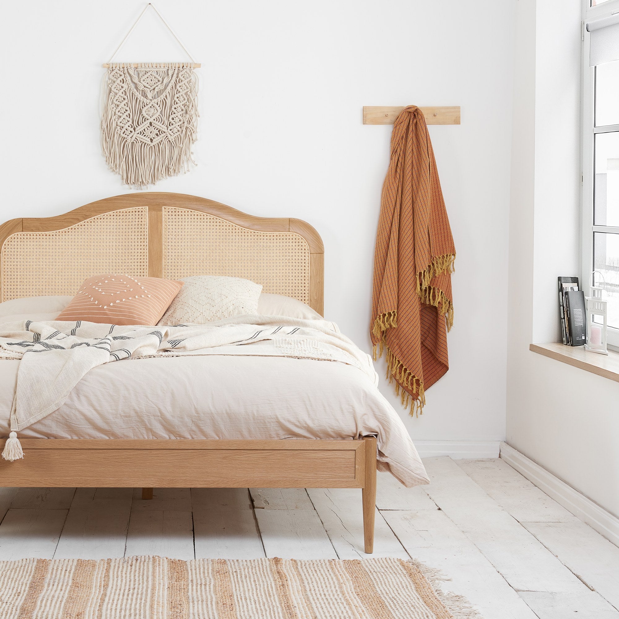 Leonie King Rattan Bed