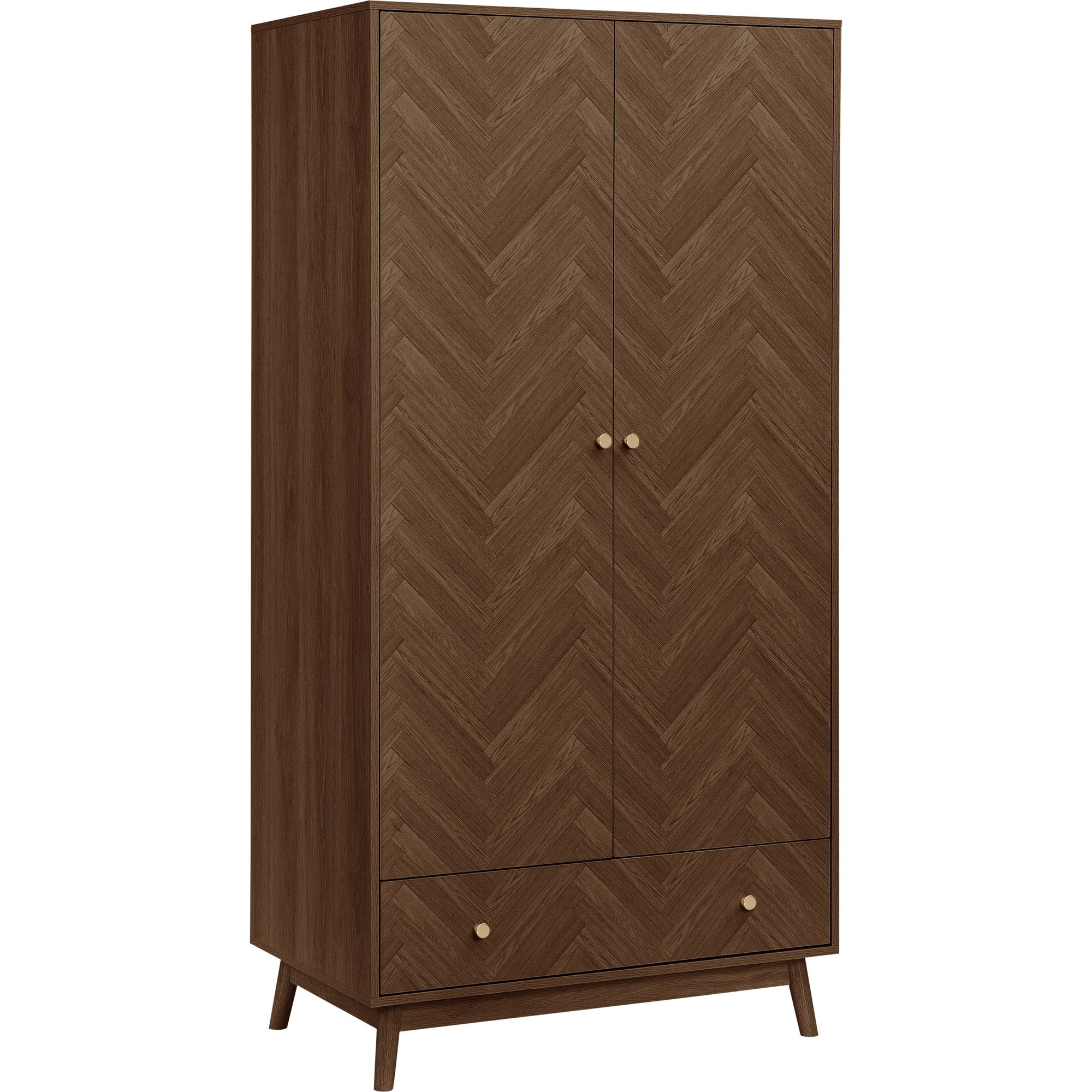 Herringford 2 Door 1 Drawer Wardrobe