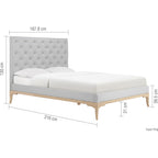 Toulon Low End Super King Bed - Oak