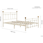 135cm Atlas Bed Cream