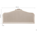 Ivory Rattan King Headboard