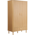 Axel 2 Door 1 Drawer Fluted Wardrobe