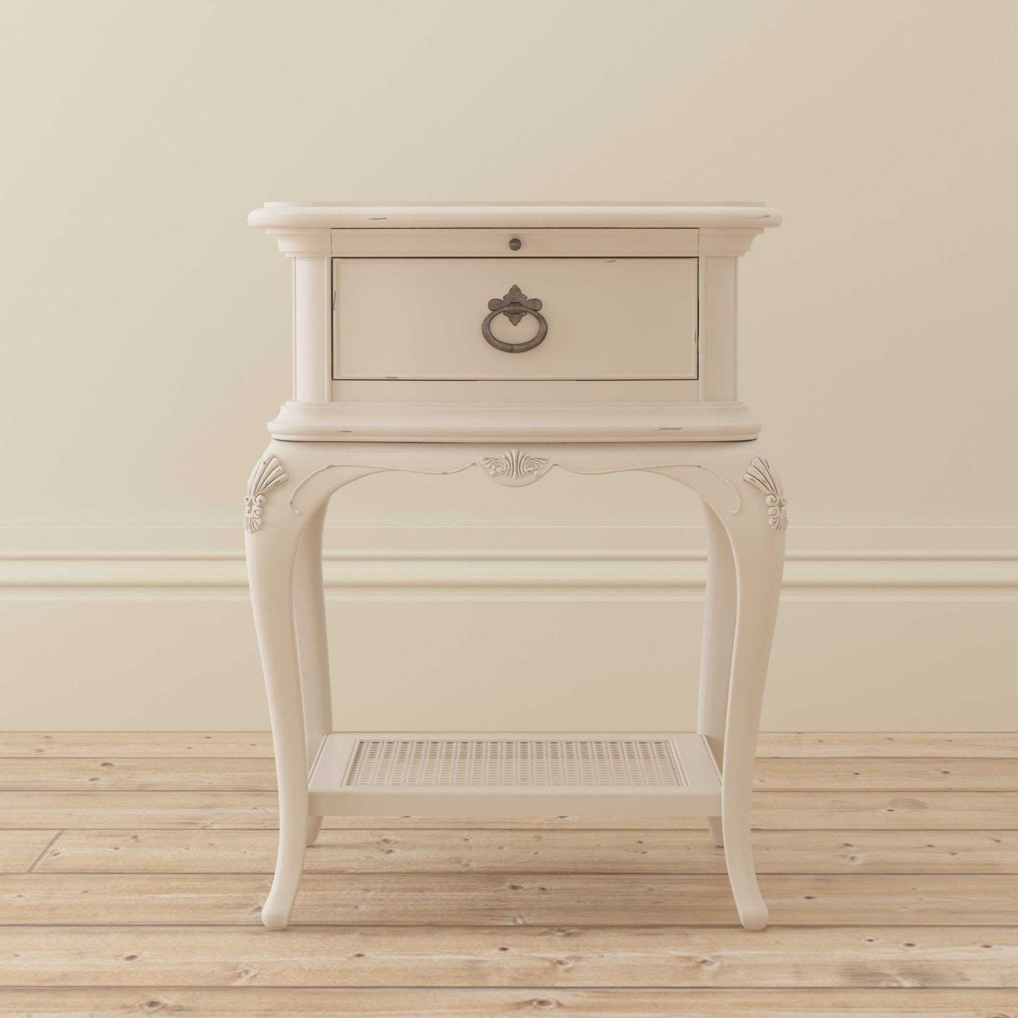 Ivory 1 Drawer Bedside Chest