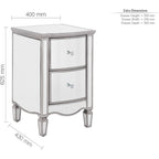 Elysee 2 Drawer Bedside
