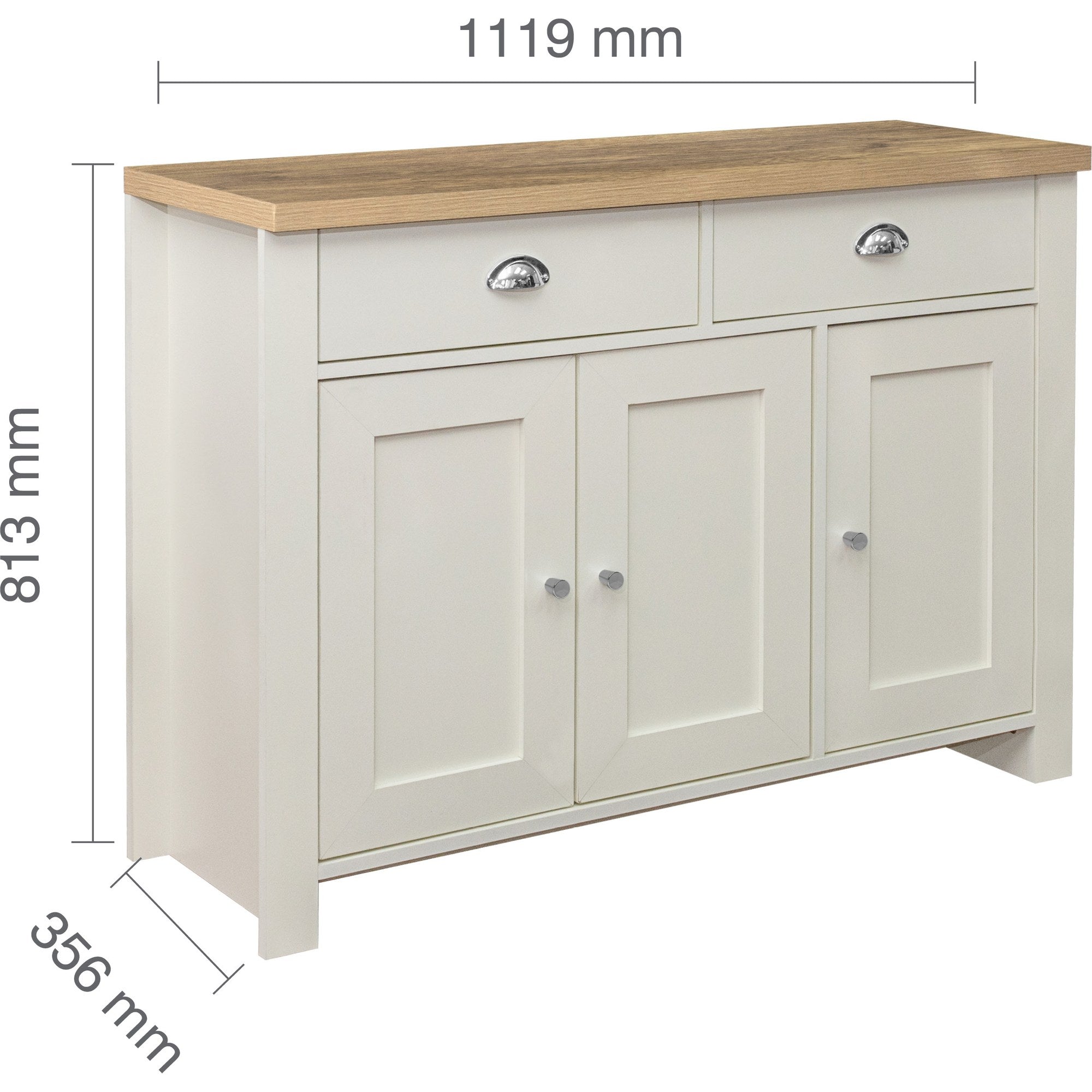 Highgate 3 Door 2 Drawer Sideboard