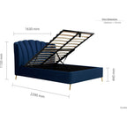 Lottie Double Ottoman Bed