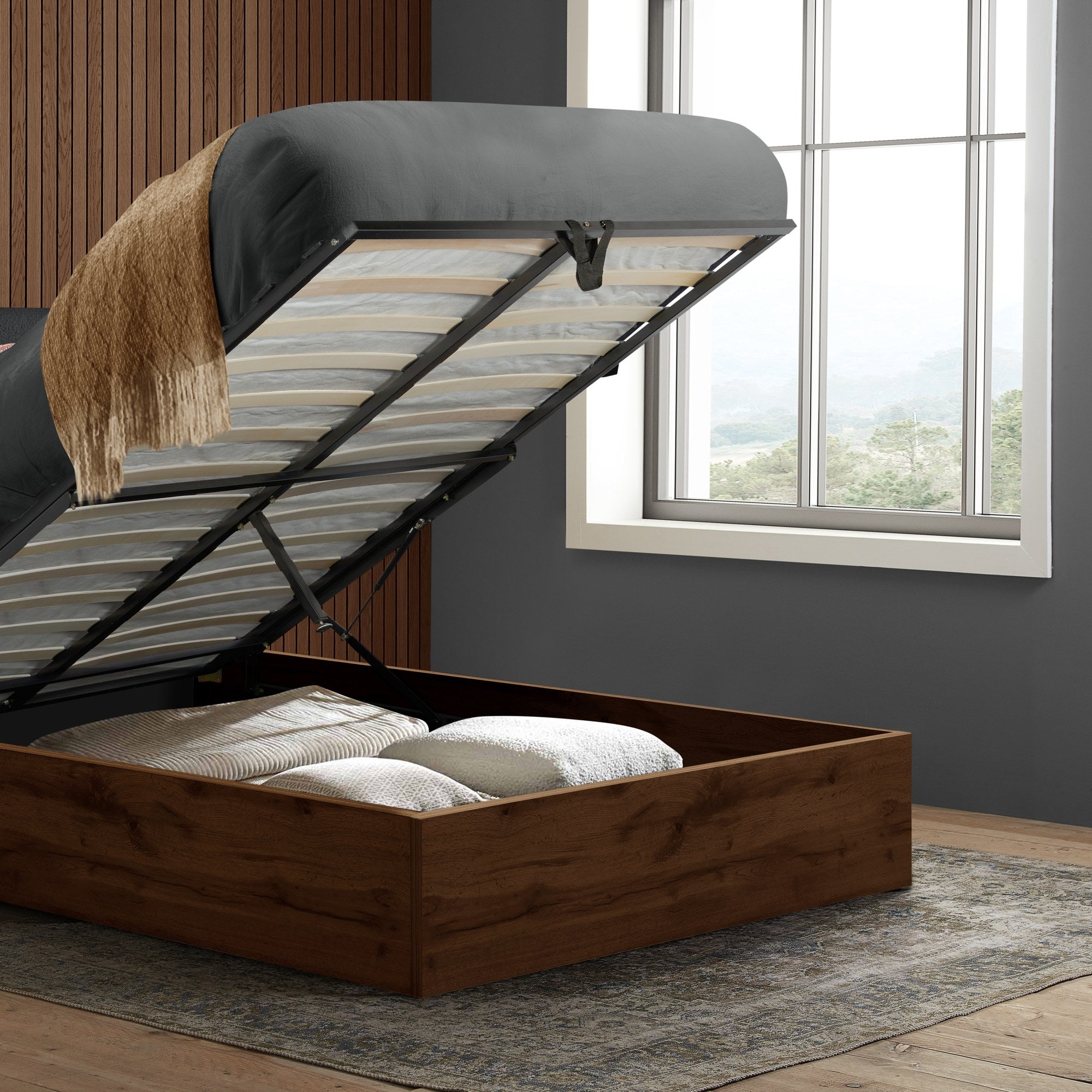 Halfden Double Ottoman Bed