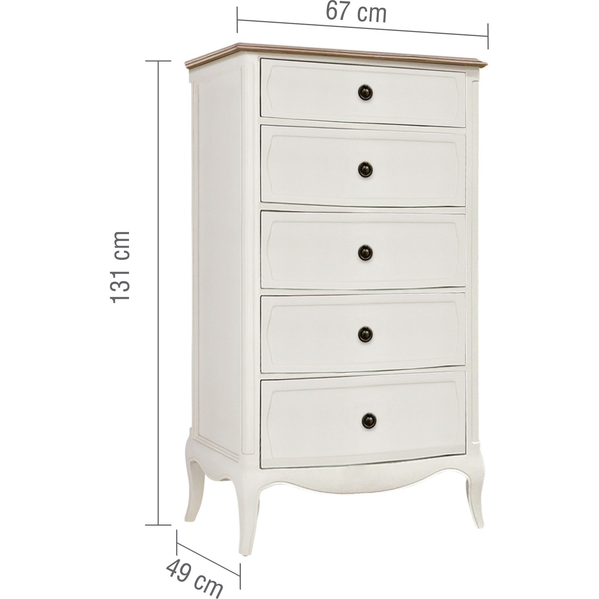 Amelie 5 Drawer Tallboy