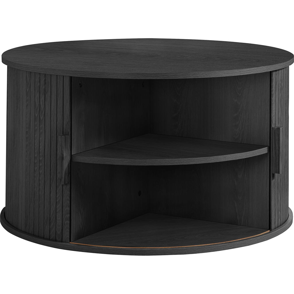Axel Round Fluted Coffee Table with Storage