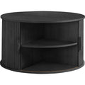 Axel Round Fluted Coffee Table with Storage