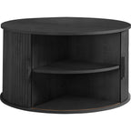 Axel Round Fluted Coffee Table with Storage