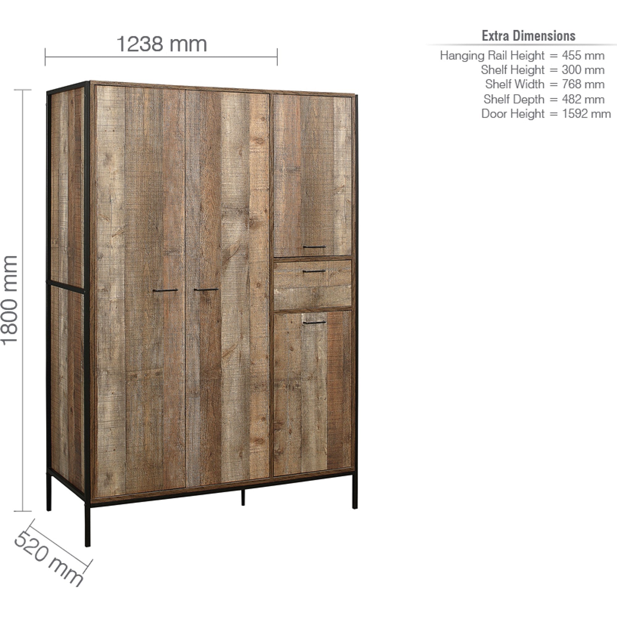 Urban 4 Door Wardrobe