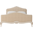 Ivory Upholstered Double Bed