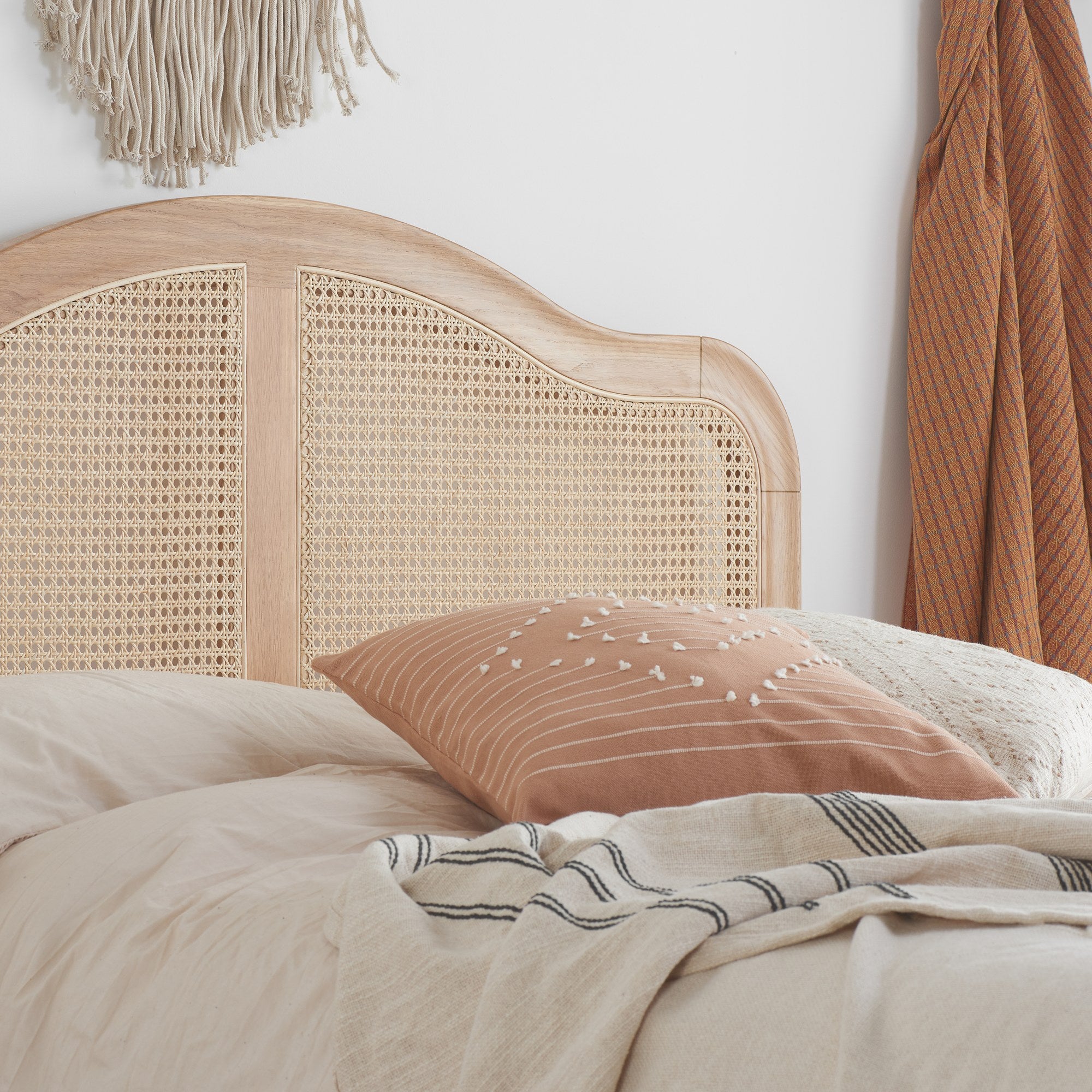 Leonie Rattan Bed Oak