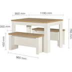 Highgate Dining Table & Bench Set