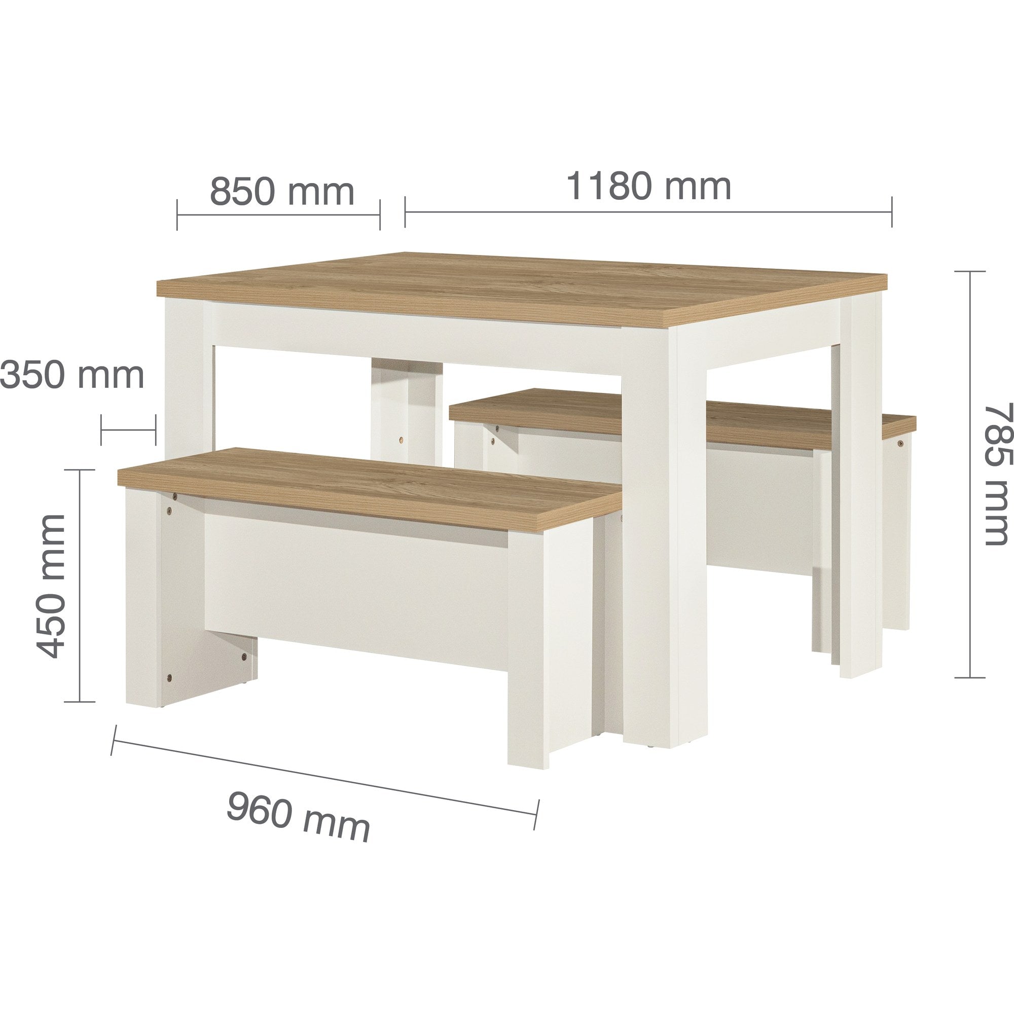 Highgate Dining Table & Bench Set