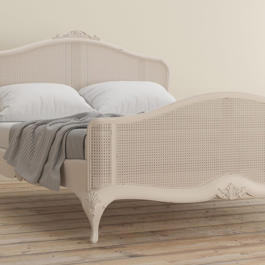 Ivory Rattan High End Super King Bed