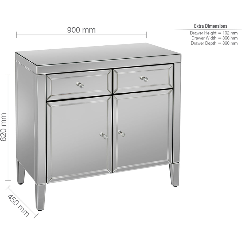 Valencia 2 Drawer 2 Door Sideboard