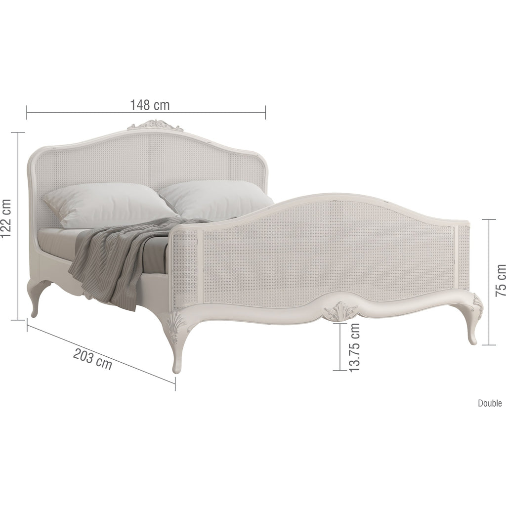Etienne Rattan Double Bed