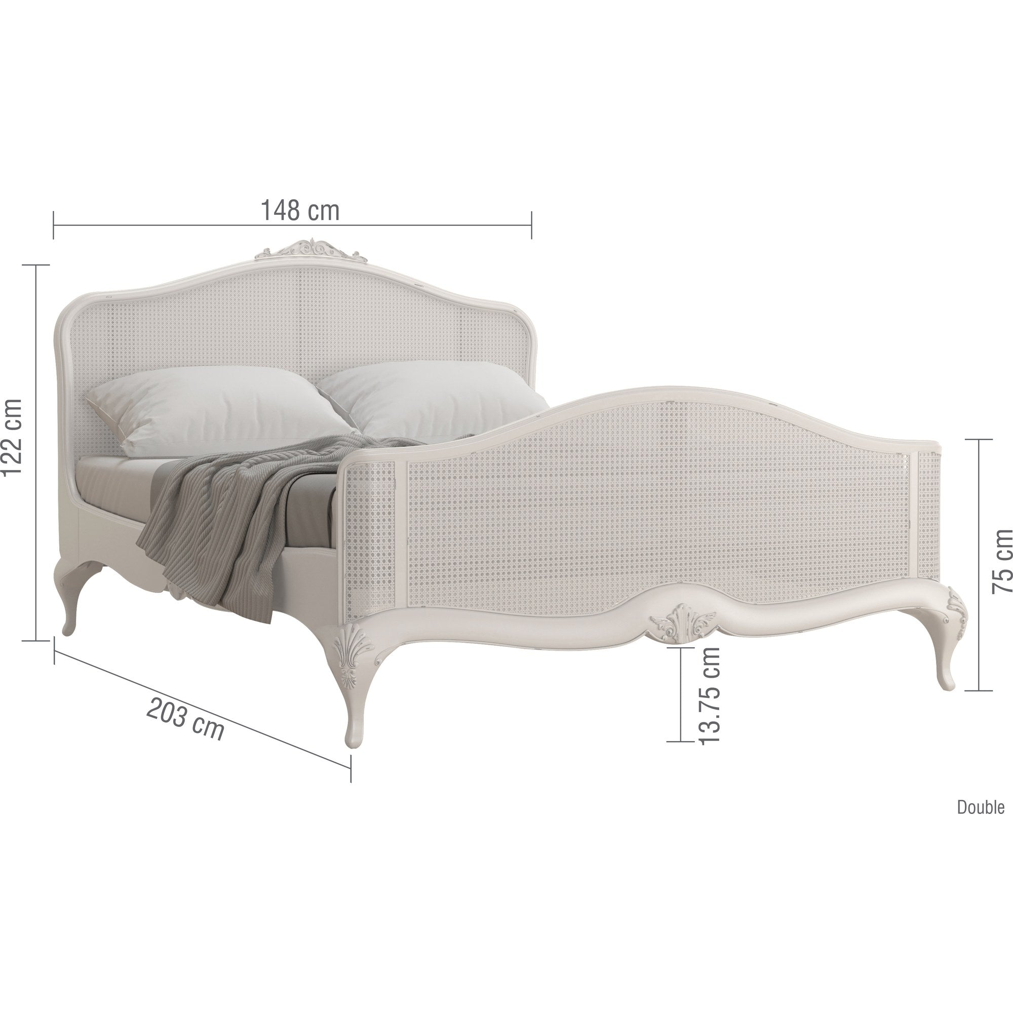 Etienne Rattan Double Bed