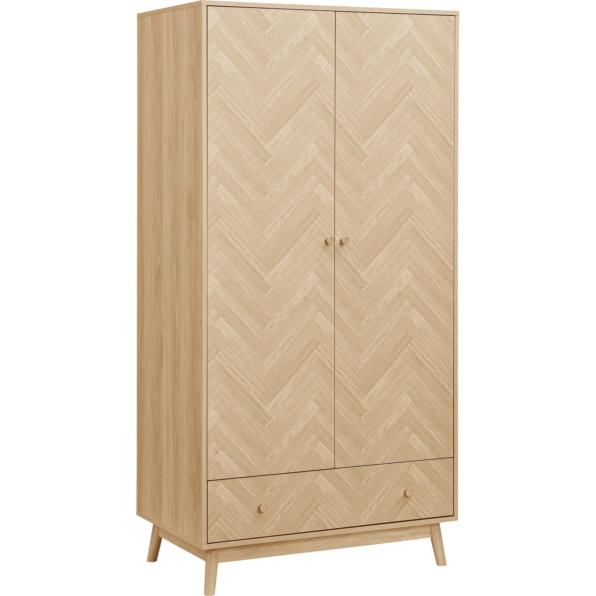 Herringford 2 Door 1 Drawer Wardrobe