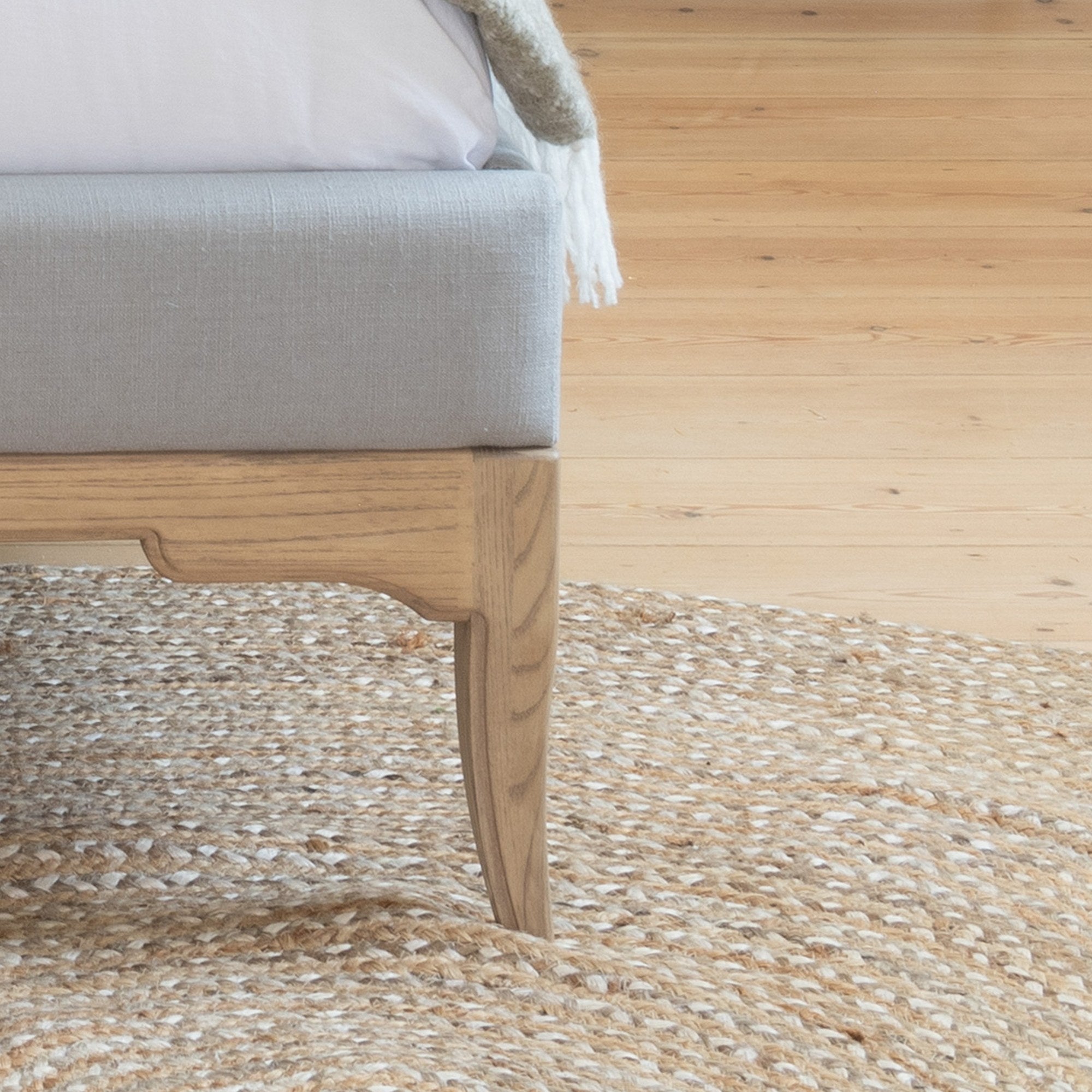 Toulon Low End Super King Bed - Oak