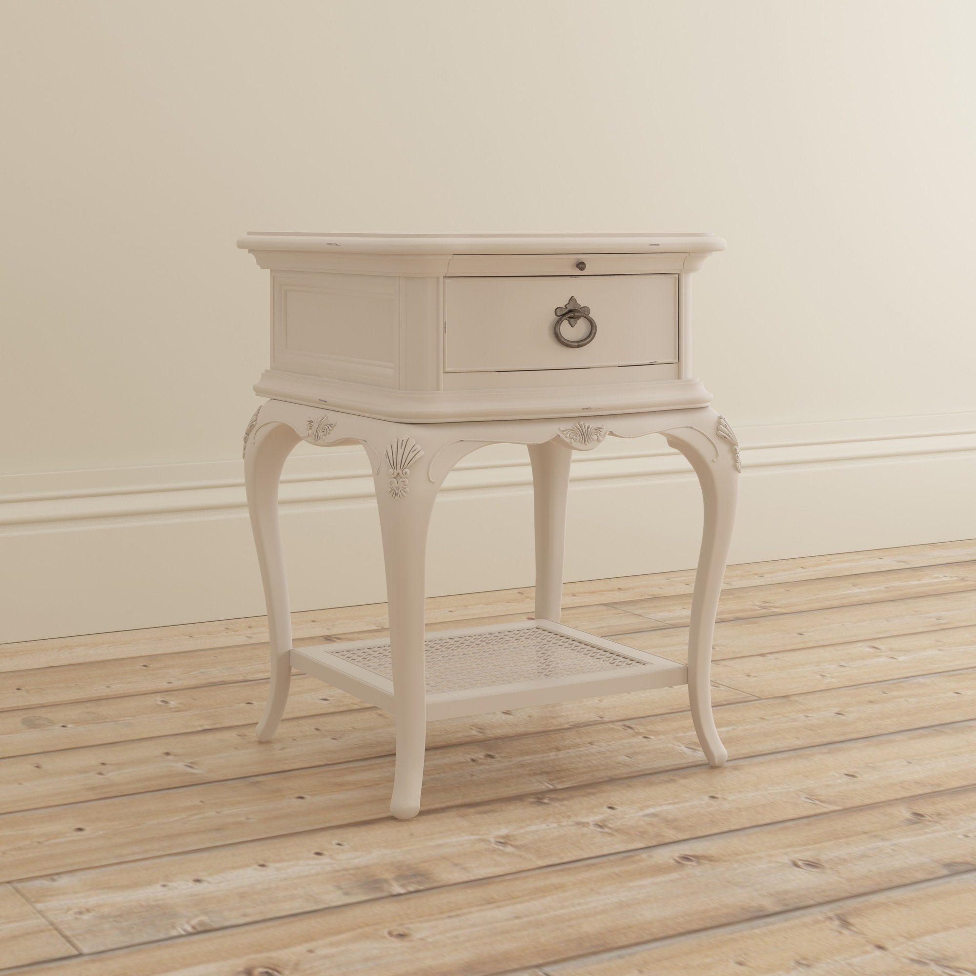 Ivory 1 Drawer Bedside Chest