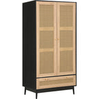 Croxley 2 Door 1 Drawer Rattan Wardrobe