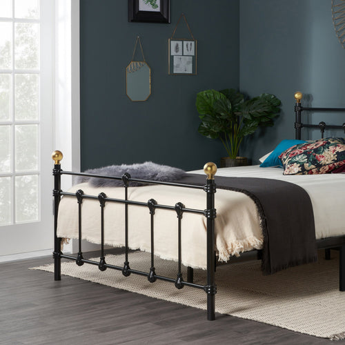 120cm Atlas Bed Black