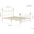 120cm Atlas Bed Cream