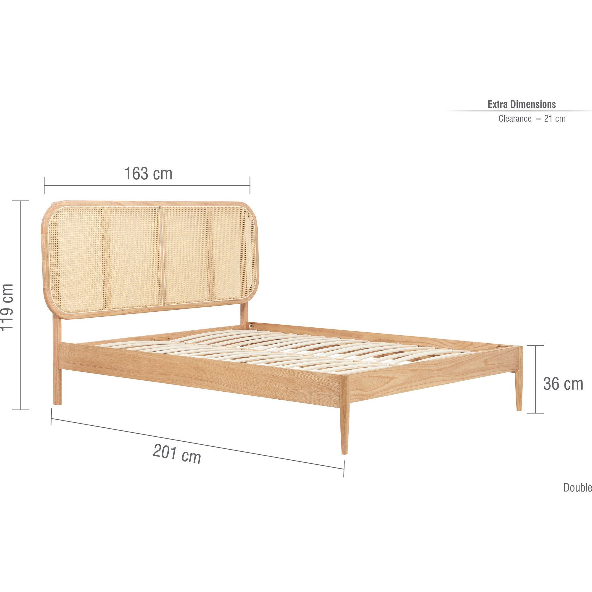 Elina Double Rattan Bed