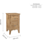 Hampstead 2 Drawer Bedside