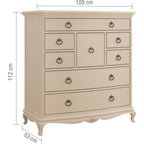 Ivory 8 Drawer Chest