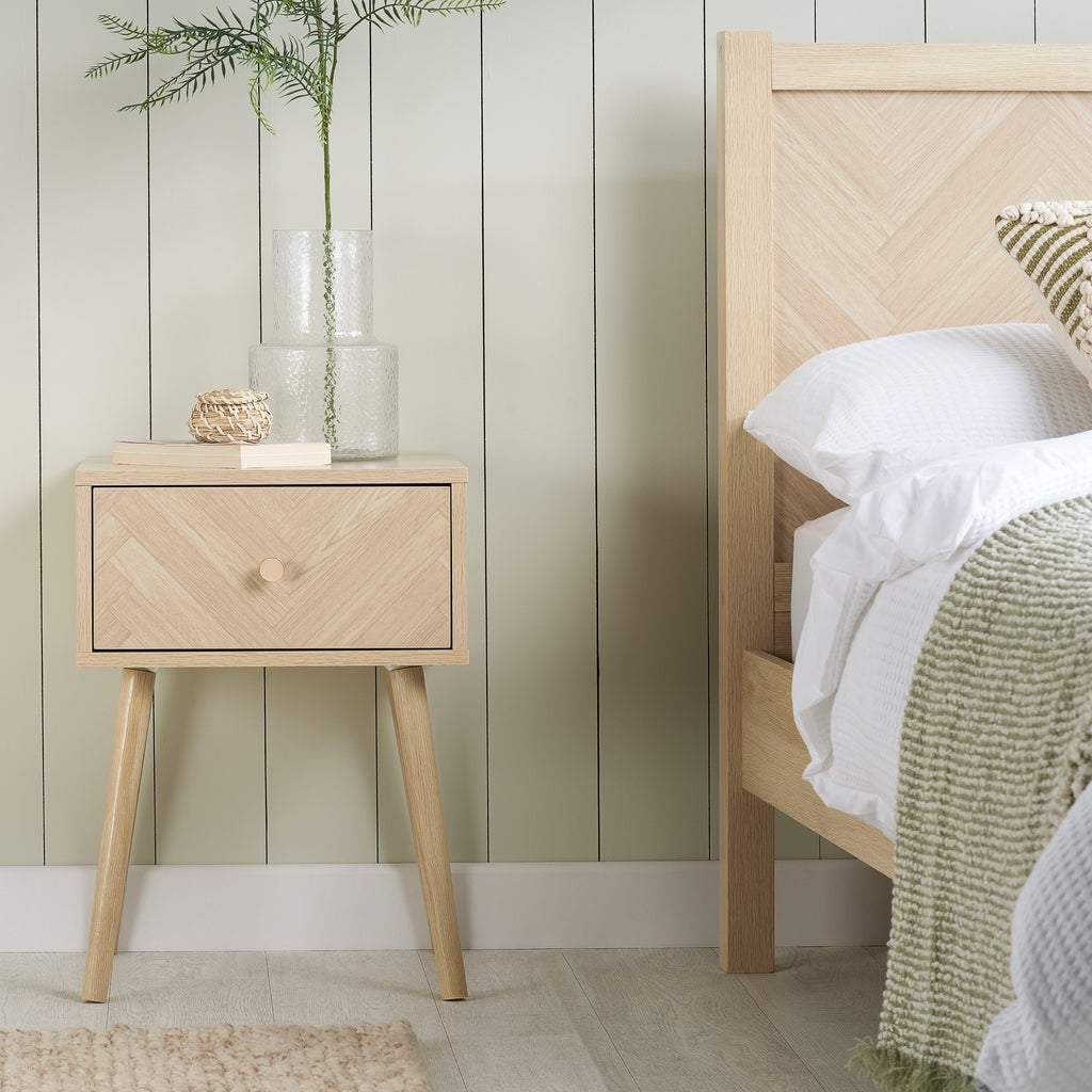 Herringford 1 Drawer Bedside